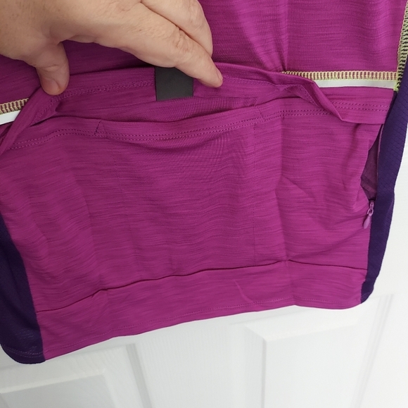 Moxie Cycling Wrap Tee Iris Small NWT - Picture 5 of 8